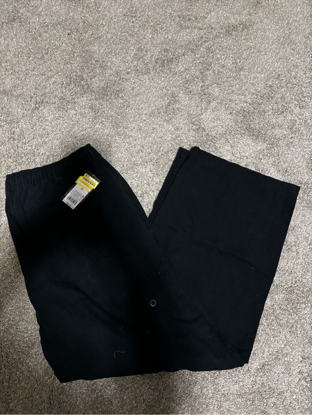 Original Penguin Black Cargo Pants with Elastic Waistband